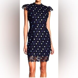 Romeo & Juliet Couture Black and Blue Star Lace Dress